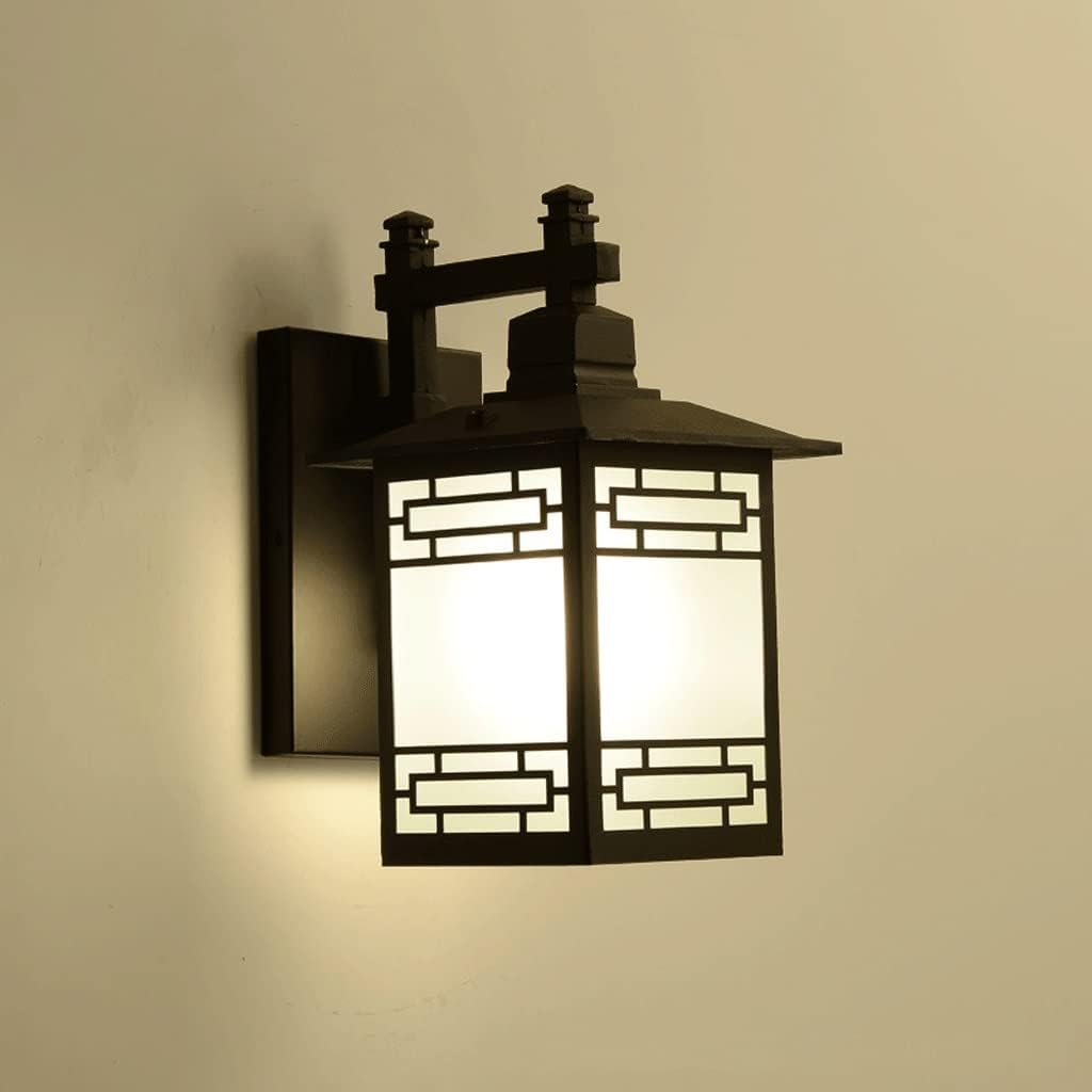 Outdoor Porch Lights,Wall Mount Light Fixtures,Classical Led Wall Lantern Lamps Lights,Black with Glass,Entryway Doorway Yard