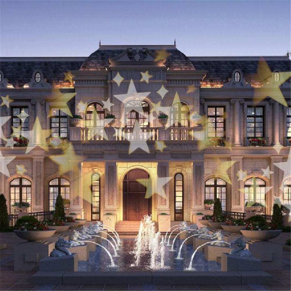 Lightess Christmas Projector Light Star Moving Holiday Decorations Outdoor Indoor Decor LED Landscape Projection Spotlight, Warm White, YG-TYD