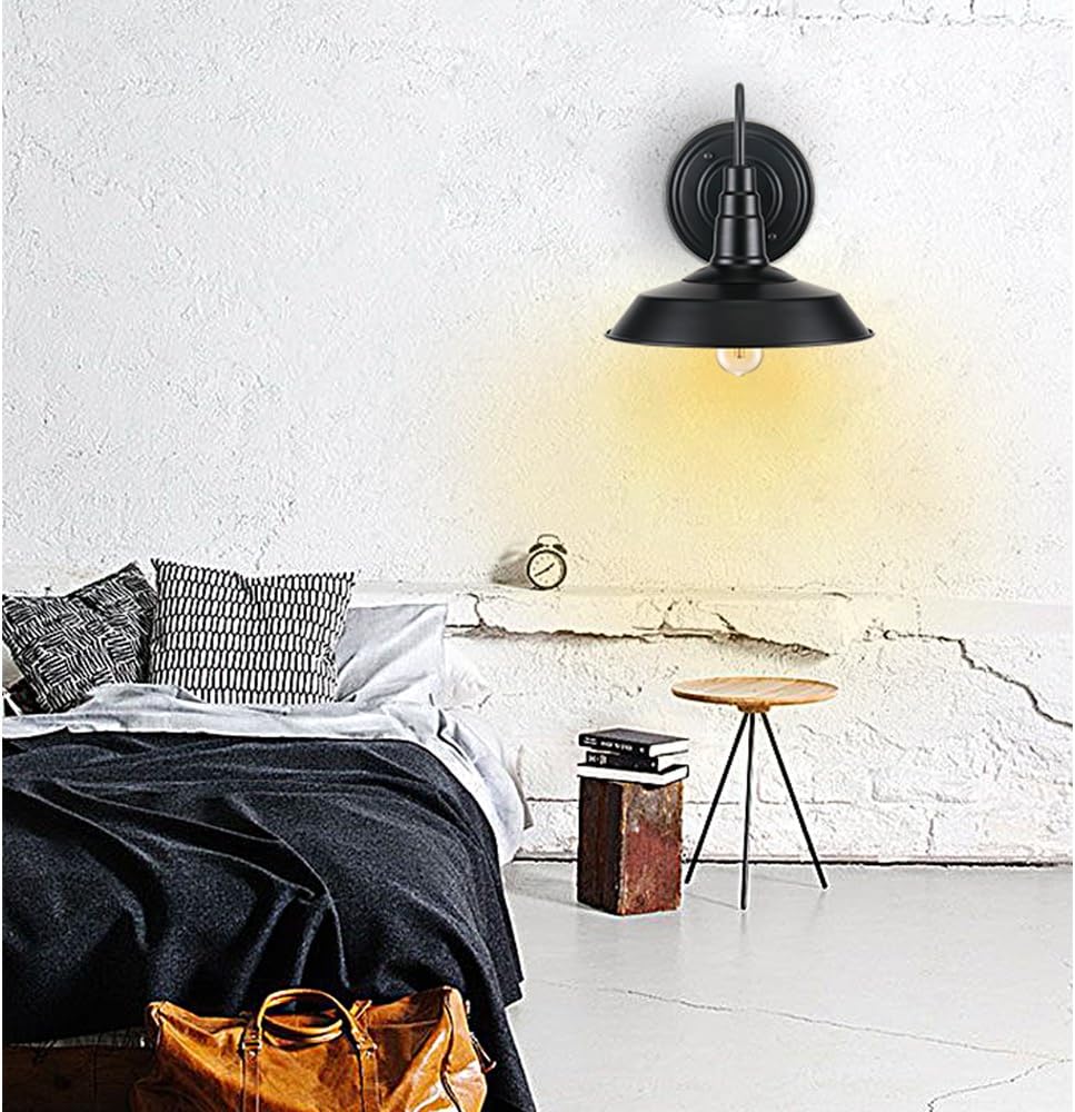 LIGHTESS Black Wall Sconces Lighting Gooseneck Industrial Barn Lights Vintage Farmhouse Wall Lamp, CY-8