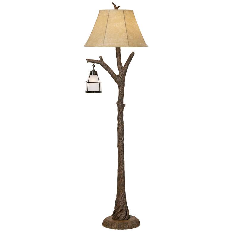 Tree Trunk Floor Lamp with Night Light