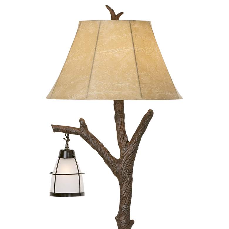 Tree Trunk Floor Lamp with Night Light