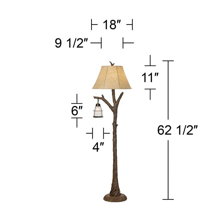 Tree Trunk Floor Lamp with Night Light